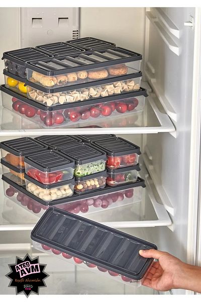 Euro Pink Microwave and Freezer Compatible 11 Piece Storage Container Set, 8X250 ml 2X1000 ml 1X2500 ml