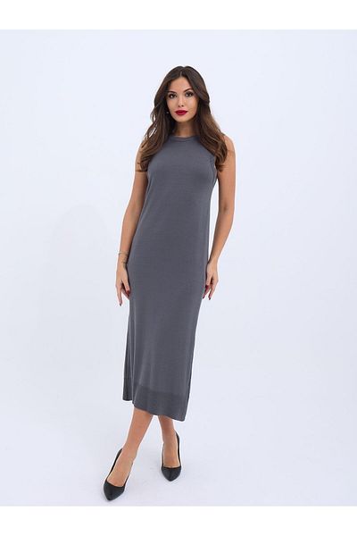 modaserdem 4207 Knitwear Sleeveless Dress-Anthracite