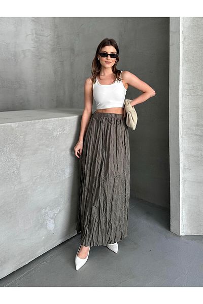 FERZOLAİO Crush Khaki Skirt