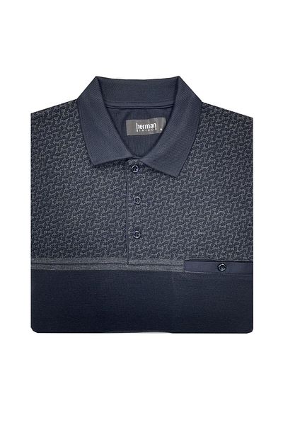 CLASSİCS MEN Ανδρικό πουλόβερ με γιακά πόλο Regular Fit-7127