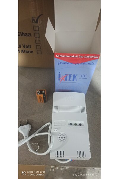 İTEK Itek Karbonmonoksit Gaz Dedektörü Fxd-co (pil Hariç)