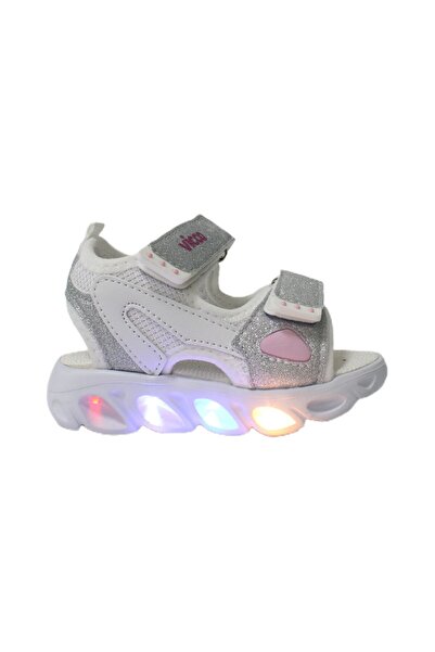 Vicco صنادل روي المضيئة للأطفال، صنادل بيضاء