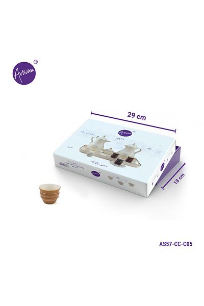 ARTIVIRA طقم فناجين قهوة عربي بورسلين 12 قطعة -ARTIVIRA -AS60