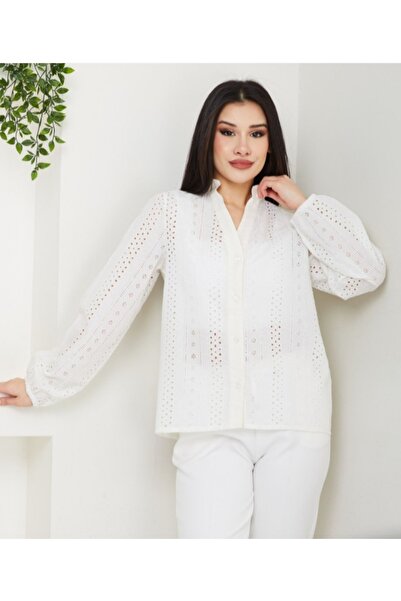 Fistan moda Güpür dantel bluz