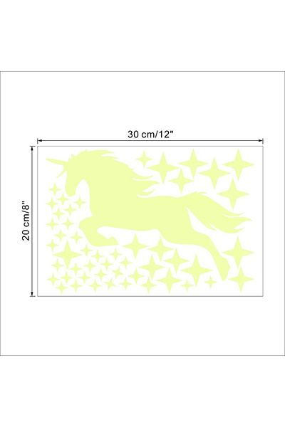 Major Selection Autocolant de perete cu unicorn care strălucește în întuneric