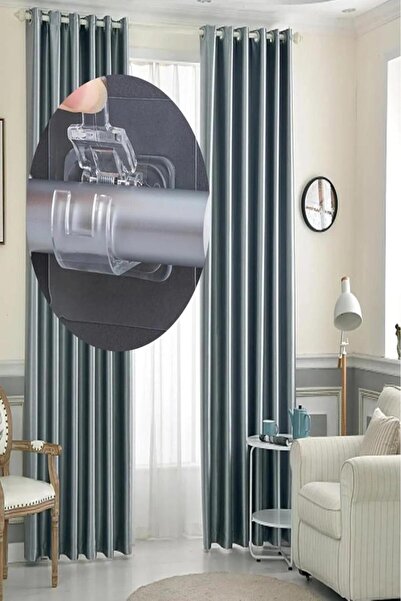 jetfast 4 Pcs Adhesive Spring Pipe Holder Hooks Cable Organizer Ring Hanger Retainer