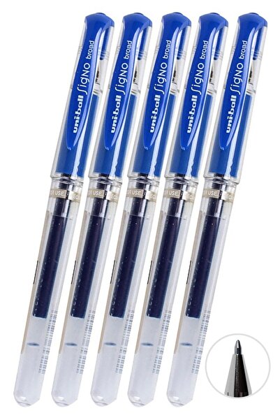 Artlantis Pix albastru pentru semnătură, 5 bucăți, Uniball Signo Broad, 1,0 m...