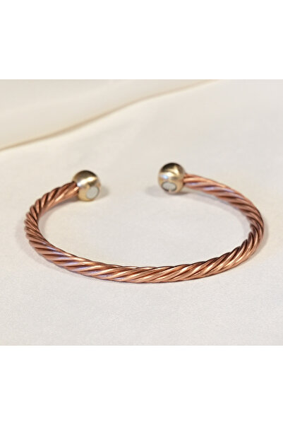 momqi Spiral Burgu Mıknatıslı Premium Bakır Bilezik