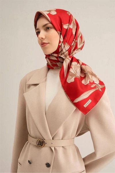 Armine Armi̇ne Twill Silk Scarf 2025 Summer Season 9324D02-54