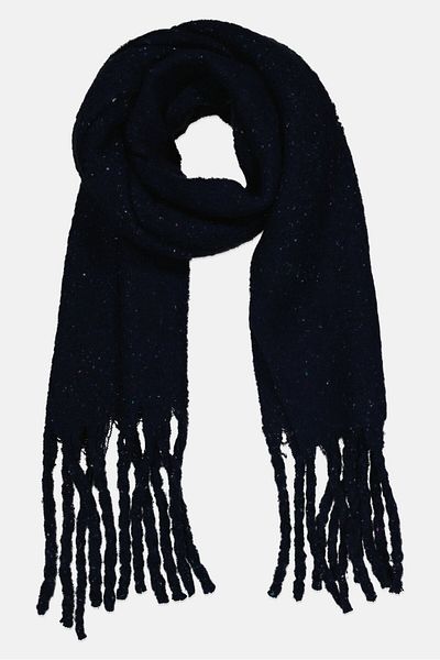 Body Glove Women Textured Thick Twist-Fringe Scarves 160 L x 34 H cm, Navy