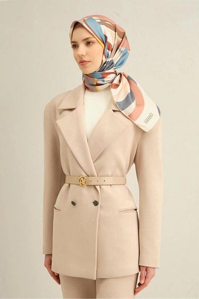 Armine Armi̇ne Twill Silk Scarf 2025 Summer Season 9328D02-38
