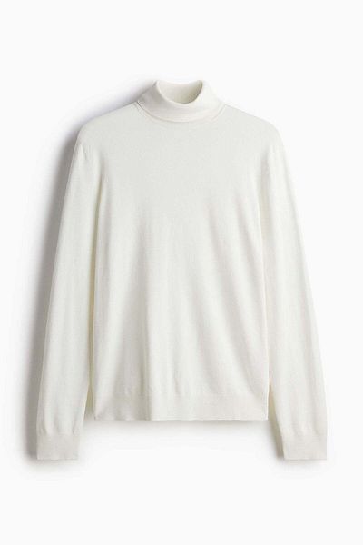 H&M Slim Fit Fine-knit polo-neck jumper