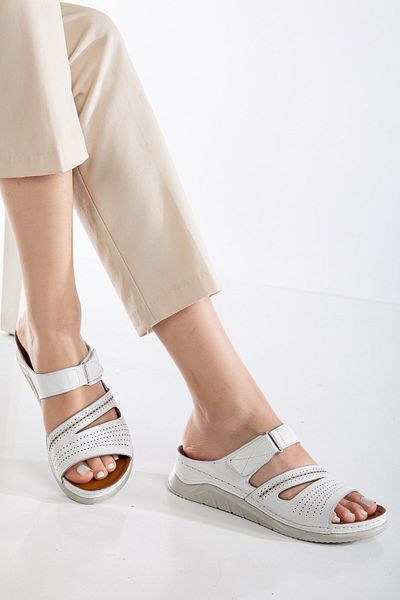By Yağlıoğlu Orthopedic Anatomical Leather Sandals Extra Comfortable Silky Design for Women