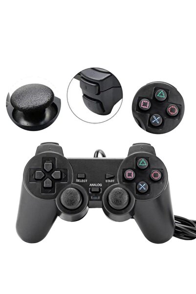 WASHA İkili Tek Usb Kablolu Çift Motor Titreşimli Joystick Gamepad Oyun Kolu Konsolu Bilgisayar Laptop