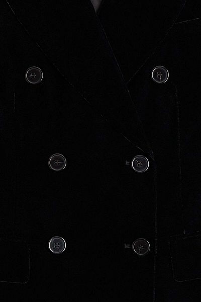 H&M Double-breasted velvet blazer