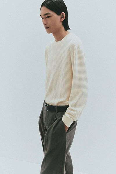H&M Regular Fit Textured-knit jumper