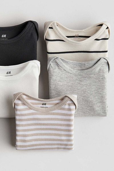H&M 5-pack cotton bodysuits