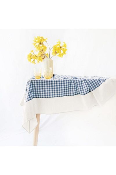 minoshes 100% Cotton Gingham Tablecloth / Picnic Mat 170X170 cm