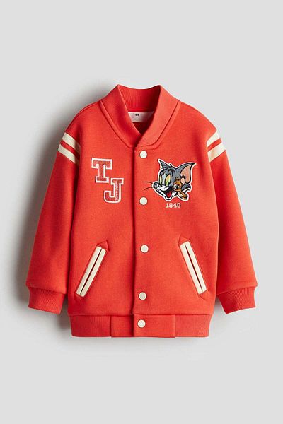 H&M Appliquéd Baseball Jacket