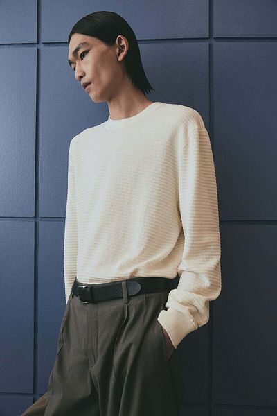 H&M Regular Fit Textured-knit jumper