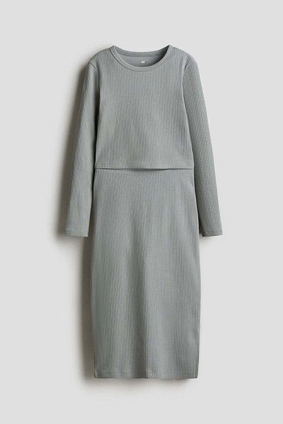 H&M 2-piece Ribbed Top And Skirt Set