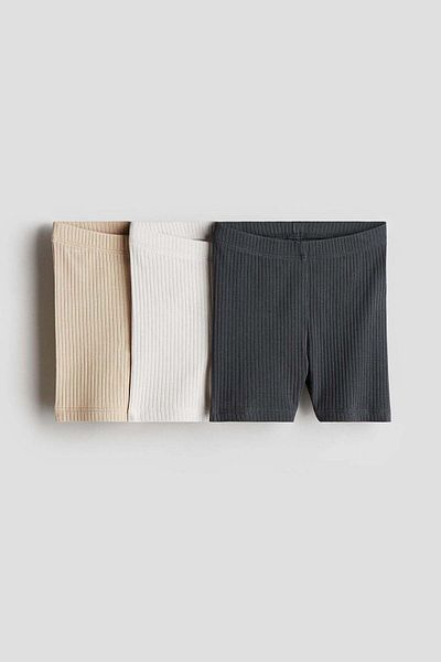 H&M 3-pack Ribbed Cycling Shorts