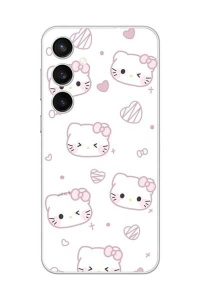 Dali Design Samsung Galaxy S23+ Compatible Transparent Case Hello Kitty Design