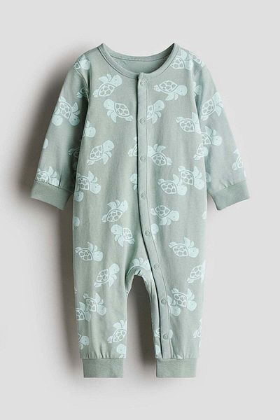 H&M بدلة نوم قطنية مطبوعة