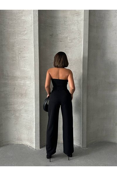 AtegeWear Trend Belted Women's Strapless Jumpsuit