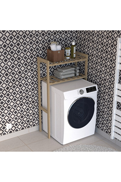 Y&D HOME Makina Üstü Ahşap Raf, Masif Ahşap Raf, (30,70,120)
