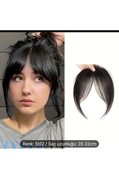 Handmade Doğal görünümlü klipsli kahkül saç, Kahkül düz saç