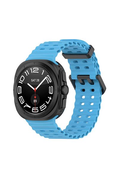 morfide Samsung Galaxy Watch Ultra 47mm Compatible Zore Krd-118 Serrated Design Silicone Cord