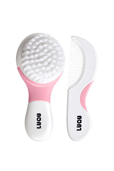 LUQU BABY Luqu Comb And Brush Set-Pink
