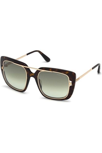 Tom Ford Women's Dark Havana Sunglasses FT0619/S 52P