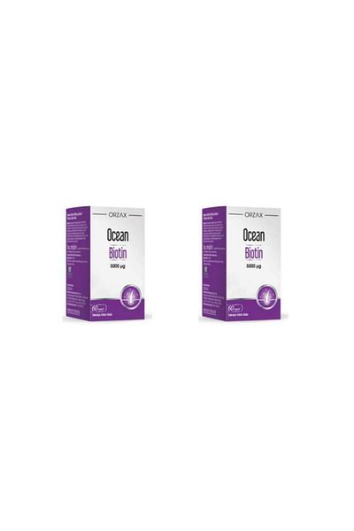 Ocean Biotin 5000 Mcg 60 Capsules 2 Pieces