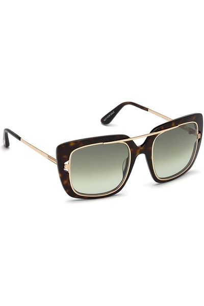Tom Ford Women's Dark Havana Sunglasses FT0619/S 52P