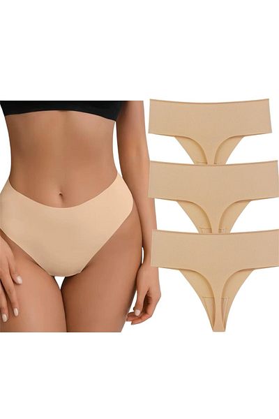 Bluewhs Women's Eskin Thong, Laser Cut and Flexible Non-Marking Corset Package