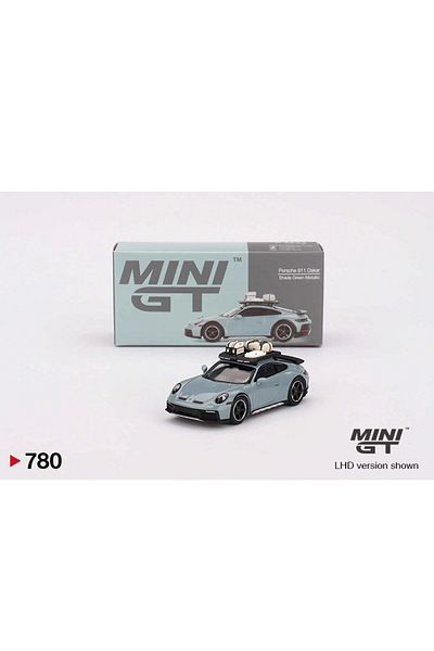 mini gt 780 Porsche 911 Dakar Shade Green Metallic Lhd Model Car