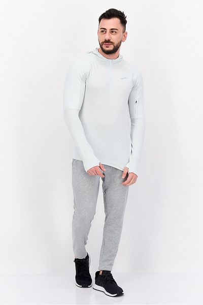 Brooks Men Sportswear Fit Long Sleeves Running Sweatshirt, Light Grey