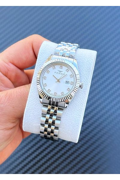 FERRO Silver Color Steel Cord Women Wrist Watch Asw123-I1906Fr