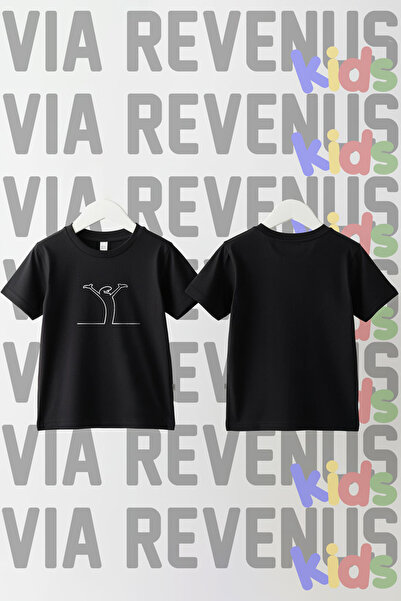 Vordevia Tricou pentru copii din bumbac cu decolteu rotund cu imprimeu Mr. Cu...