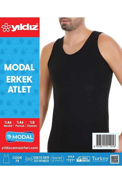 YILDIZ Yıldız Men's Modal Lycra Strap Undershirt 70/74 - 3 Pieces