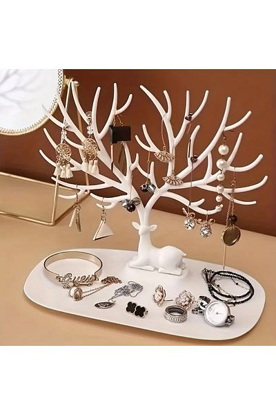 ANI OFİS KIRTASİYE A K Stylish Deer-Shaped Jewelry Organizer - Ideal for Earrings, Necklaces, Rings & Bracelets - Perfect