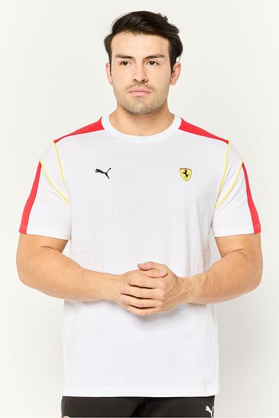 Puma x Scuderia Ferrari Men Sportswear Fit Short Sleeves Outdoor T-shirt, White