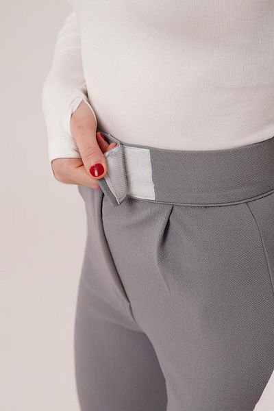 peregrine moda Mrpurple Gray Trousers with Velcro Closure Detail