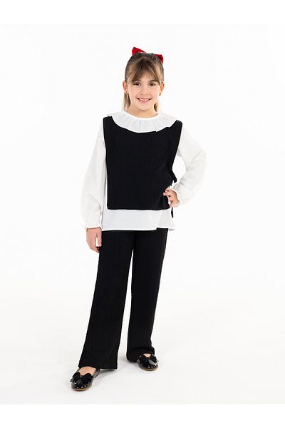 Civil Girls 6-9 Year Old Girl's Black Suit Set