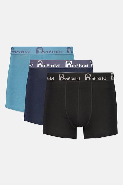 Penfield Men 3 Pcs Brand Logo Classic Trunks, Navy