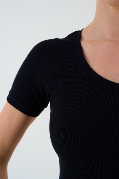 MODA Tricou cu mânecă scurtă VIBE UNICOO - negru