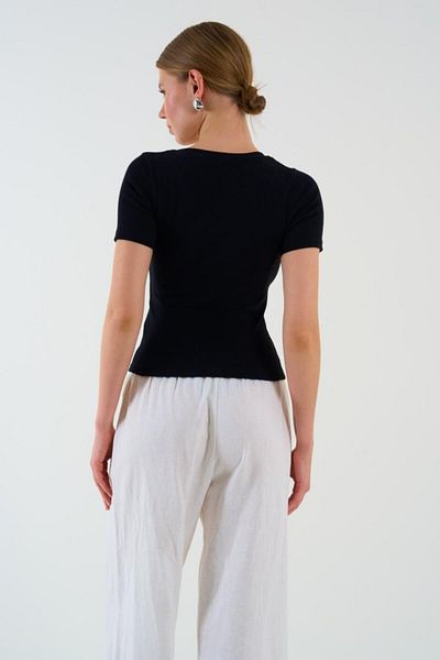 MODA Tricou cu mânecă scurtă VIBE UNICOO - negru