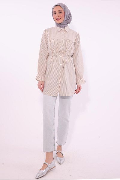 TRENDTESETTÜR Women's Gasconage Shirt with Tea Tunik